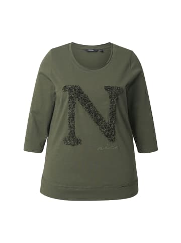 Ulla Popken Shirt in olivgrau