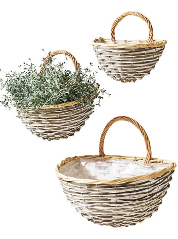 kobolo 3tlg. Set Blumentopf CHIPFLORASET in Braun