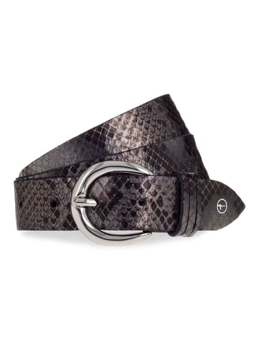 Tamaris Gürtel Leder in dark brown-gun metal