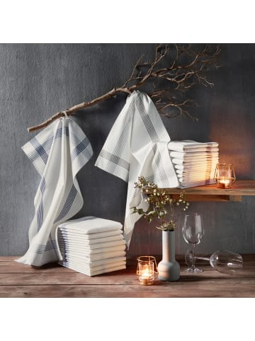 Erwin Müller Jacquard, Halbleinen, Leinen / Halbleinen Geschirrtuch 10er-Pack in grau