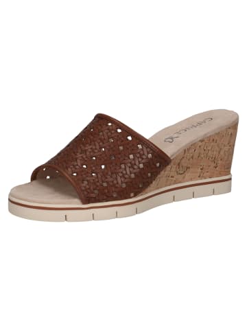Caprice Clog Keilpantolette in braun