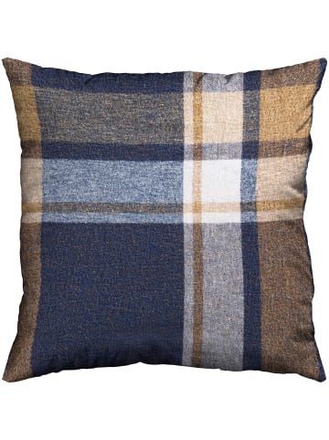 Erwin Müller buntgewebt, Edel-Flanell Kuschelkissenbezug in blau