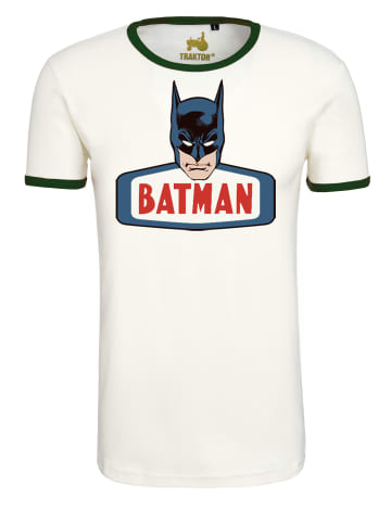 Logoshirt T-Shirt Batman Face in milchweiss-grün