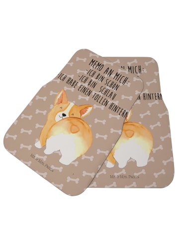 Mr. & Mrs. Panda Fußmatte Fürs Auto Corgi Po mit Spruch in Hundeglück