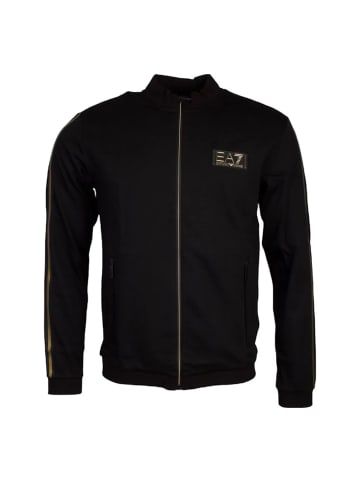 EA7 Sweatjacke in schwarz
