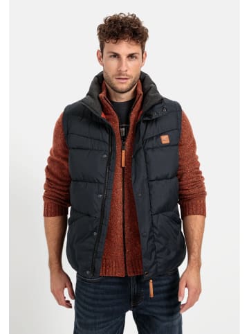 Camel Active Steppweste mit Kontrastkragen in Nachtblau