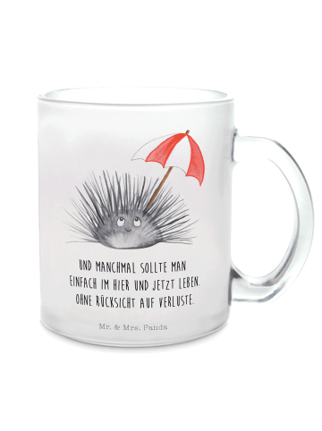 Mr. & Mrs. Panda Große Teetasse Seeigel mit Spruch in Transparent