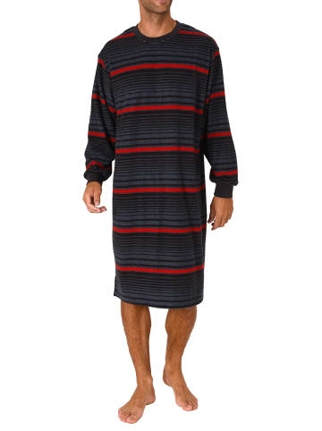 NORMANN Frottee Nachthemd langarm Bündchen - 75612 in rot