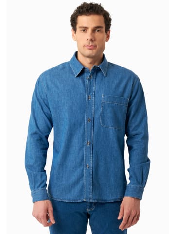 Organication Hemd "MOR19701" in Mittelblau