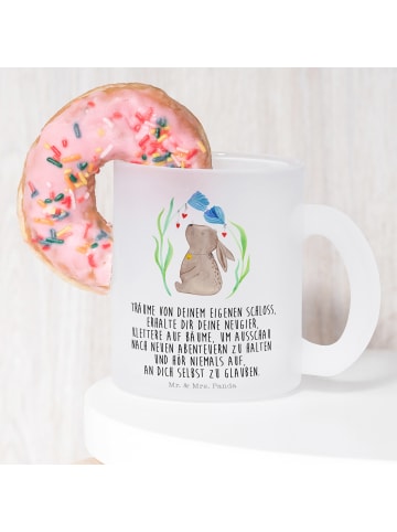 Mr. & Mrs. Panda Tee Tasse Hase Blume mit Spruch in Transparent
