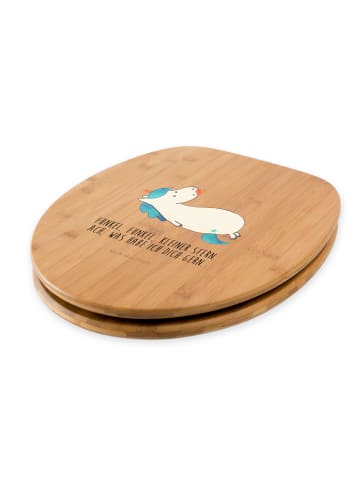 Mr. & Mrs. Panda Klo-Deckel Einhorn Schnuller mit Spruch in Braun