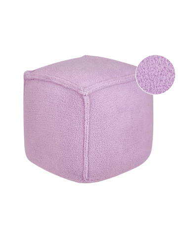 Beliani Pouf ALIPUR in Violett - (W) 40 x (H) 40 x (L) 40 cm