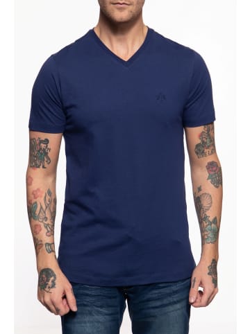 Way of Glory Way of Glory WAY OF GLORY Herren Premium Basic T-Shirt mit V-Ausschnitt in navy