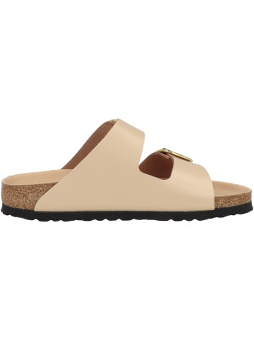 Birkenstock Sandale Arizona Big Buckle Naturleder Lack schmal in beige