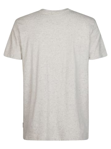 Petrol Industries Meliertes T-Shirt irving in Weiß