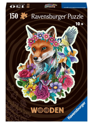 Ravensburger Ravensburger Puzzle 17512 - Bunter Fuchs - 150 Teile Kontur-Holzpuzzle mit...