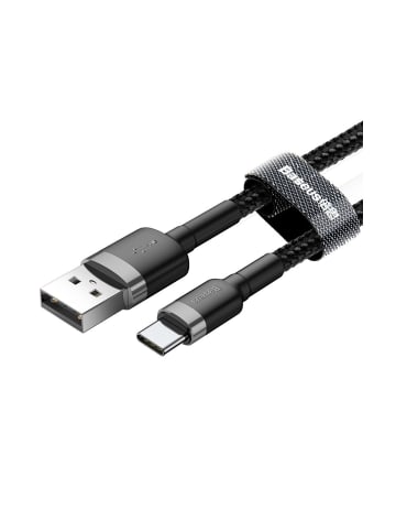 Wisam® Baseus Ladekabel Nylonkabel USB/USB-C QC3.0 3A 1M schwarz