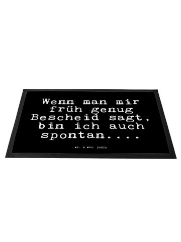 Mr. & Mrs. Panda Schmutzfangmatte Wenn man mir früh... mit Spruch in Schwarz