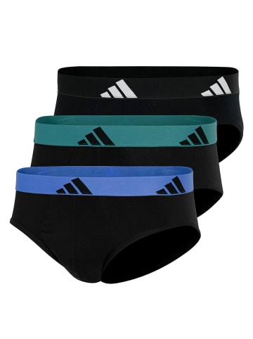 adidas 3er Pack Brief Active Flex Cotton in Schwarz