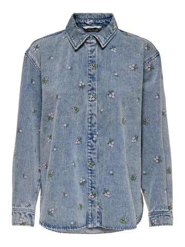 ONLY Oberhemd in Light Blue Denim