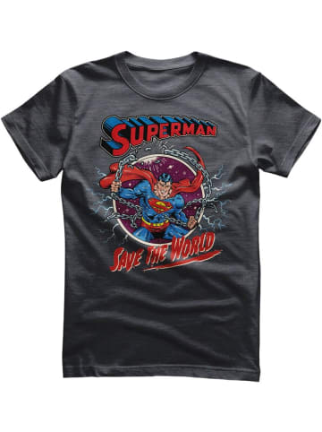 Superman T-Shirt "Superman Save The World T-Shirt" in Grau