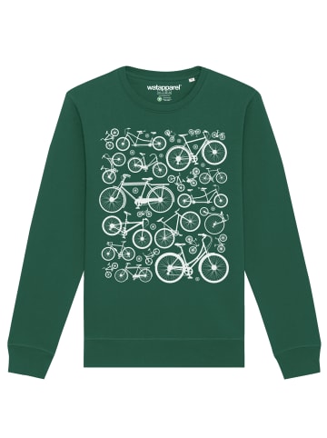 wat? Apparel Sweatshirt Fahrräder in Bottle Green