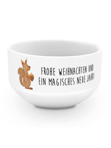 Mr. & Mrs. Panda Salatschüssel Eichhörnchen Weihnachten mit Spruch in Weiß