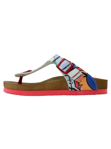 Dogo Lila Zehentrenner Sandalen - Cubic Faces 39 in Mehrfarbig