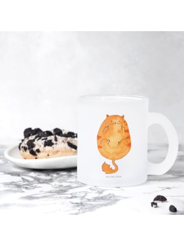 Mr. & Mrs. Panda Trinkbecher Katze Frühaufsteher ohne Spruch in Transparent
