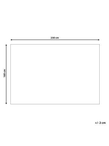 Beliani Kurzflor CALTI in Blau/Gelb/Grau - (W) 160 x (L) 230 cm