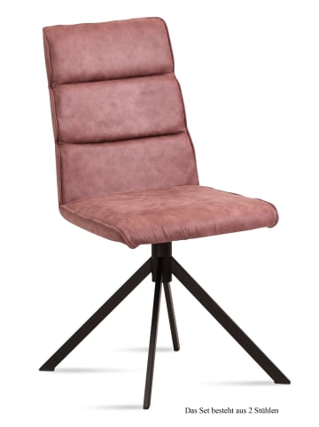 58 aufm Kessel ESSZIMMERSTUHL (2er-Set) Drusy 47x92x60 Schwarz/Natur