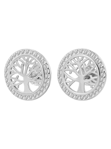 Adeliás Damen Ohrringe – Ohrstecker Lebensbaum aus 925 Silber in silber