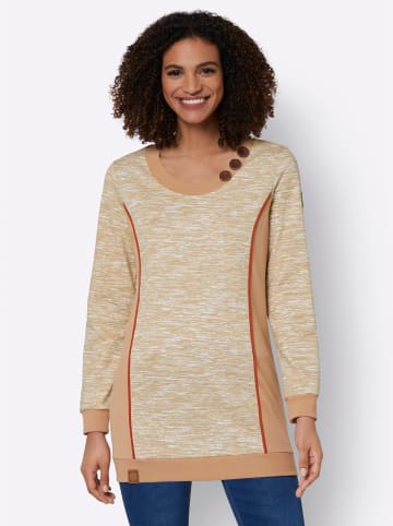 WITT WEIDEN Sweatshirt in camel-weiß-meliert