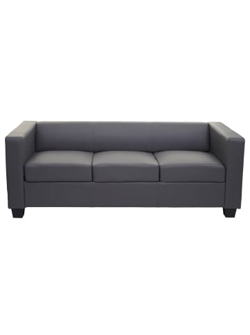 MCW 3er Sofa Lille, Kunstleder, dunkelgrau