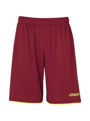 uhlsport  Trainingshose CLUB SHORTS in bordeaux/fluo gelb