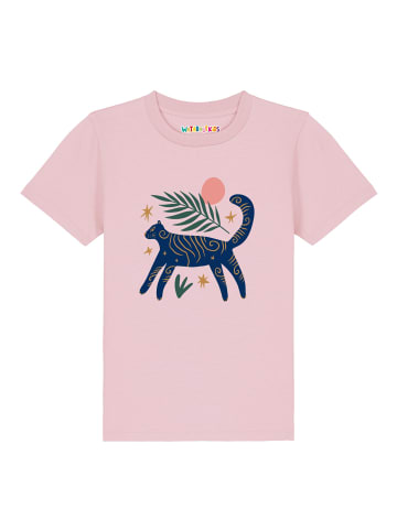 wat? Apparel T-Shirt Love and flex in Rosa