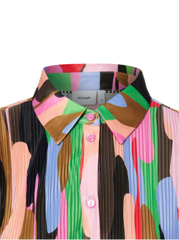 NÜMPH Hemdbluse Nuamara in altrosa mehrfarbig