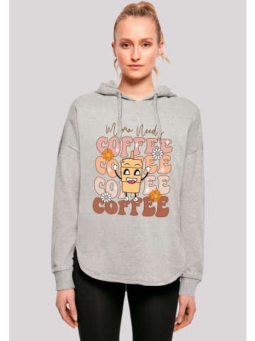 F4NT4STIC Oversized Hoodie Mothers Day Coffee Lover Mom in grau