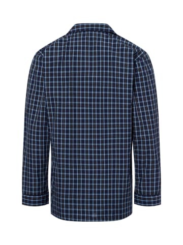 Mc Earl Pyjamashirt in marine hellblau - 0001