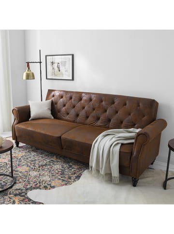 home24 Schlafsofa Brampton in Braun