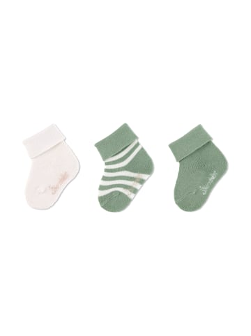 Sterntaler GOTS Baby-Socken Ringel, 3er-Pack in sattes grün