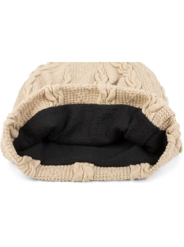 styleBREAKER Feinstrick Beanie Mütze in Beige
