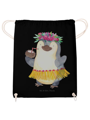 Mr. & Mrs. Panda Stofftasche Pinguin Kokosnuss ohne Spruch in Schwarz