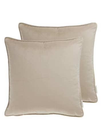 Tom Tailor TT Kissenhülle 2er Set VelvetSignature 45 x 45 cm in Beige