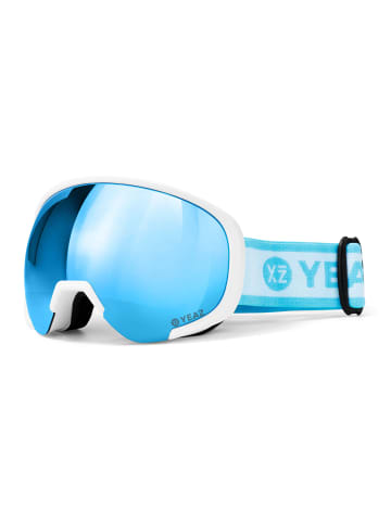 YEAZ BLACK RUN ski- und snowboard-brille hellblau/matt weiß in blau