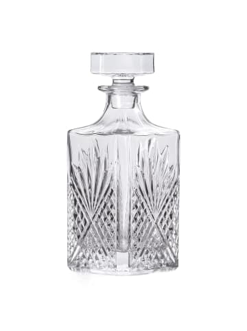 Intirilife Whiskey Karaffe - Decanter für Rum, Vodka, Scotch uvm. in 800ml in Klar