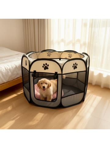 relaxdays Welpenauslauf in Mehrfarbig - (H)43 x Ø 73 cm