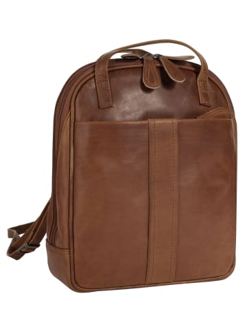 Cluty Rucksack echt Leder in cognac