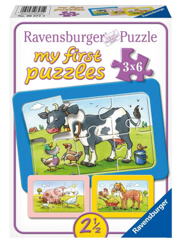 Ravensburger Gute Tierfreunde. My first puzzle - Rahmenpuzzle 3 x 6 Teile | ab 2 1/2 Jahre