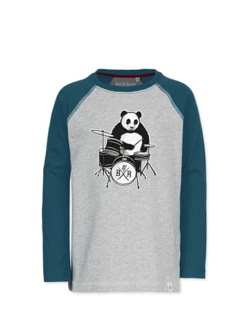 Band of Rascals Longsleeve " Panda " in petrol